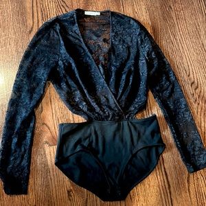 Black lace bodysuit